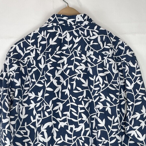 Amazon Essentials Men's Sz XL Blue long sleeved linen cotton shirt regular fit - Picture 12 of 14